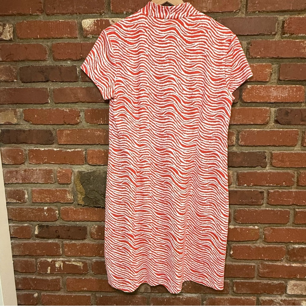 J. McLaughlin women's Ivana Shirt Dress Coral White sz XL NWT $228 resortwear - Picture 2 of 8